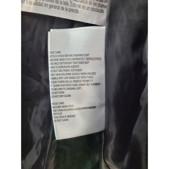 Michael Kors Jacket Women's Black Down Parka Coat Belted Faux Fur Hooded Sz XXS - Picture 10 of 16